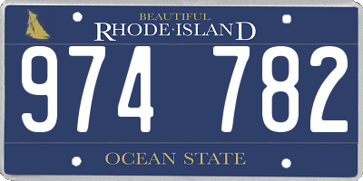 RI license plate 974782