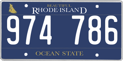 RI license plate 974786