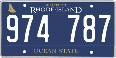 RI license plate 974787