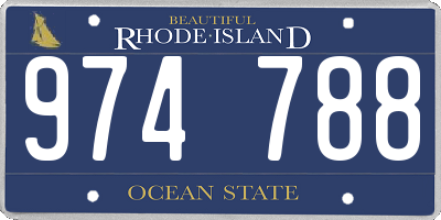 RI license plate 974788