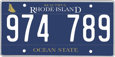 RI license plate 974789