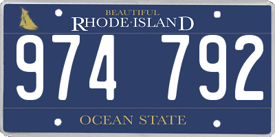 RI license plate 974792
