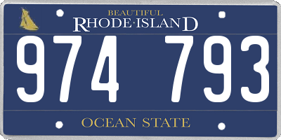 RI license plate 974793