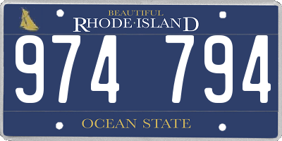 RI license plate 974794