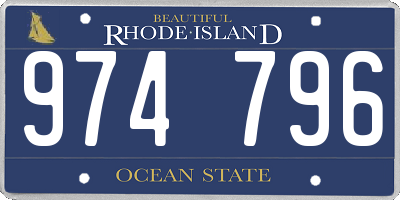 RI license plate 974796