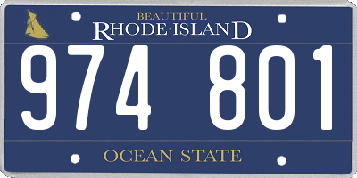 RI license plate 974801