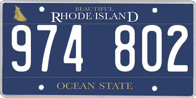 RI license plate 974802