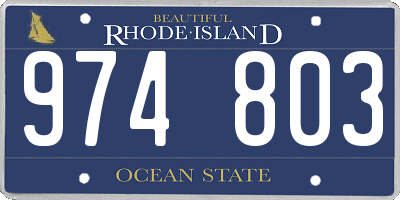 RI license plate 974803