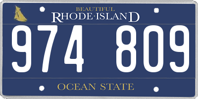 RI license plate 974809