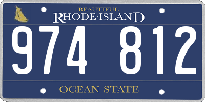 RI license plate 974812