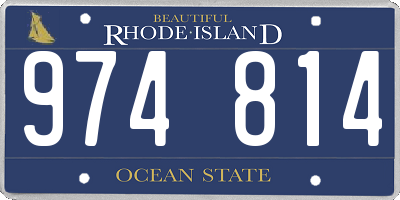 RI license plate 974814