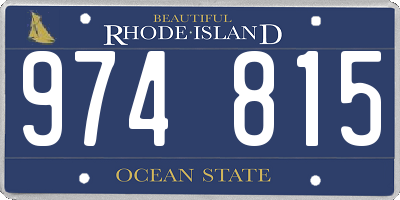 RI license plate 974815