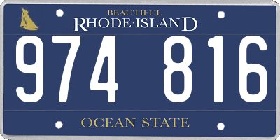 RI license plate 974816