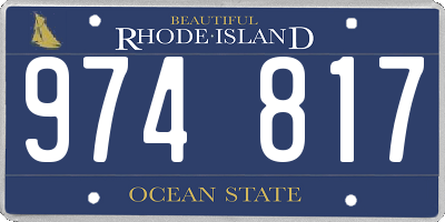 RI license plate 974817