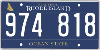 RI license plate 974818