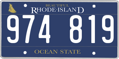 RI license plate 974819