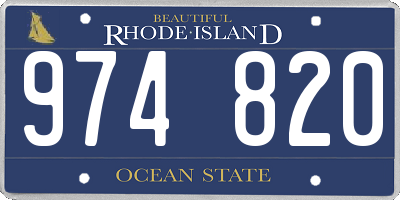 RI license plate 974820