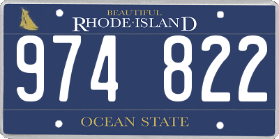 RI license plate 974822