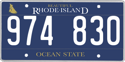 RI license plate 974830