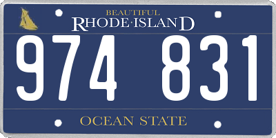 RI license plate 974831