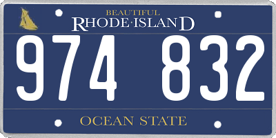 RI license plate 974832