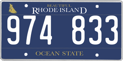 RI license plate 974833