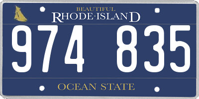 RI license plate 974835