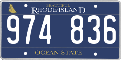 RI license plate 974836