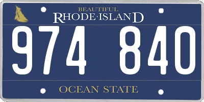 RI license plate 974840