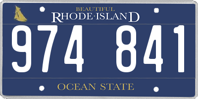 RI license plate 974841