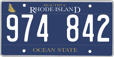 RI license plate 974842