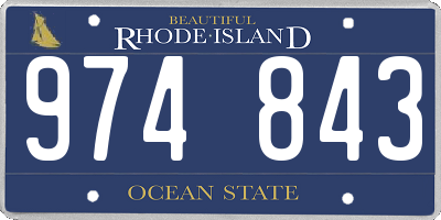 RI license plate 974843