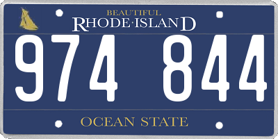 RI license plate 974844