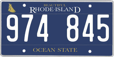 RI license plate 974845