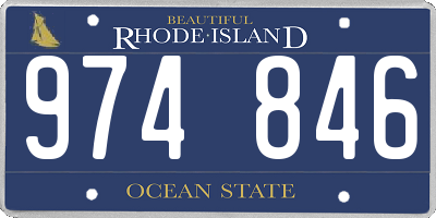 RI license plate 974846