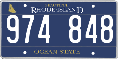 RI license plate 974848