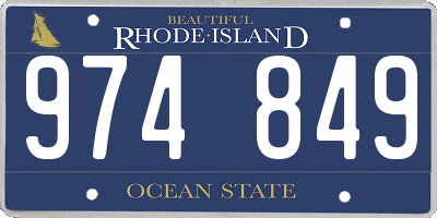 RI license plate 974849
