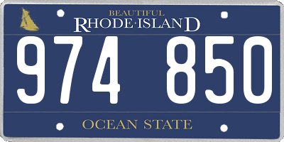 RI license plate 974850