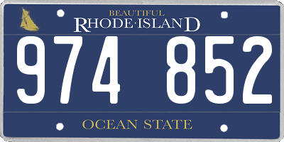 RI license plate 974852