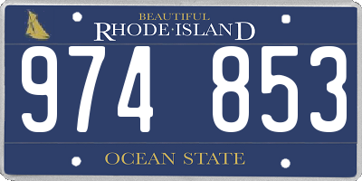 RI license plate 974853