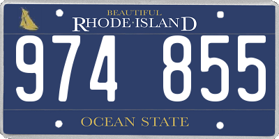 RI license plate 974855