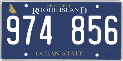 RI license plate 974856