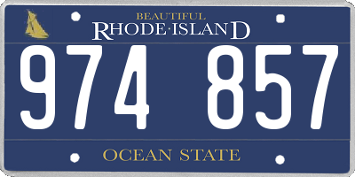 RI license plate 974857