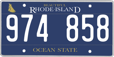 RI license plate 974858