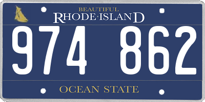 RI license plate 974862