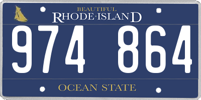 RI license plate 974864