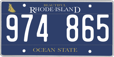 RI license plate 974865