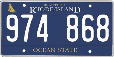 RI license plate 974868