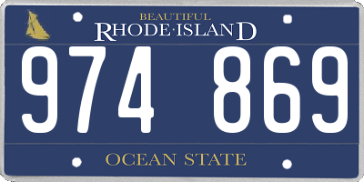 RI license plate 974869