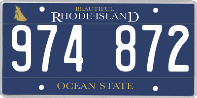 RI license plate 974872